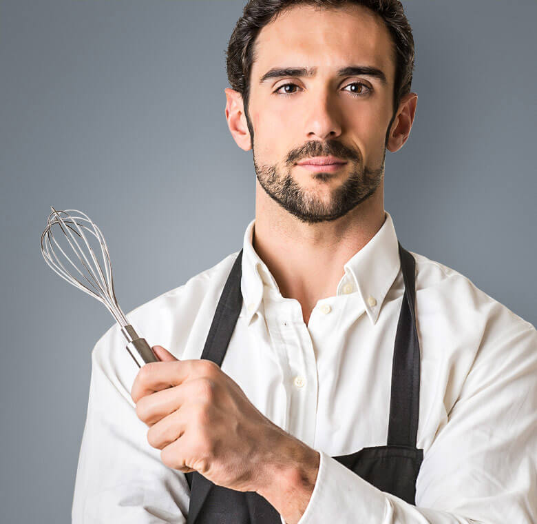 Contractor Chef Cooking in Kitchen